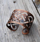 Distressed Copper Knotwork Bracelet by Wyrdhaven