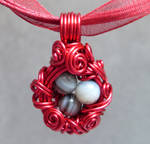 Dragon's Nest Necklace - Red by sojourncuriosities