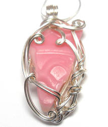 Rose Pink Maine Sea Glass Necklace