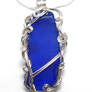 Cobalt Blue Maine Sea Glass Necklace