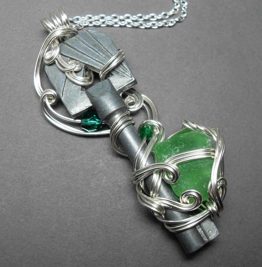 Emerald City Antique Key Necklace