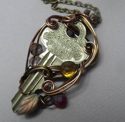 Key to Autumn Necklace