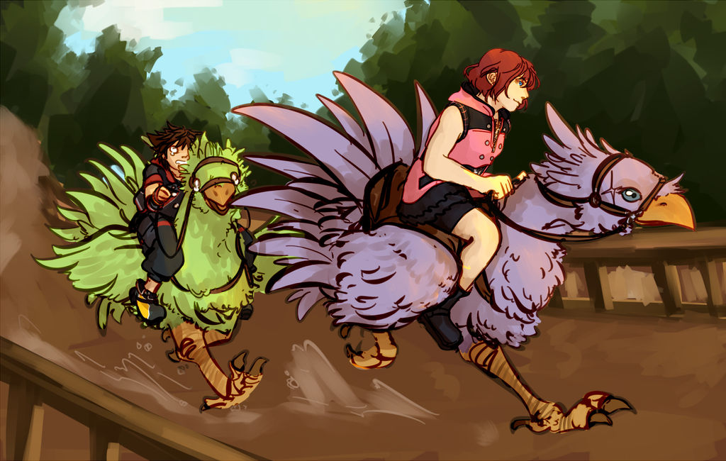 Chocobo Racing Drawing KH Chocobo Race by NeroAndJack on DeviantArt