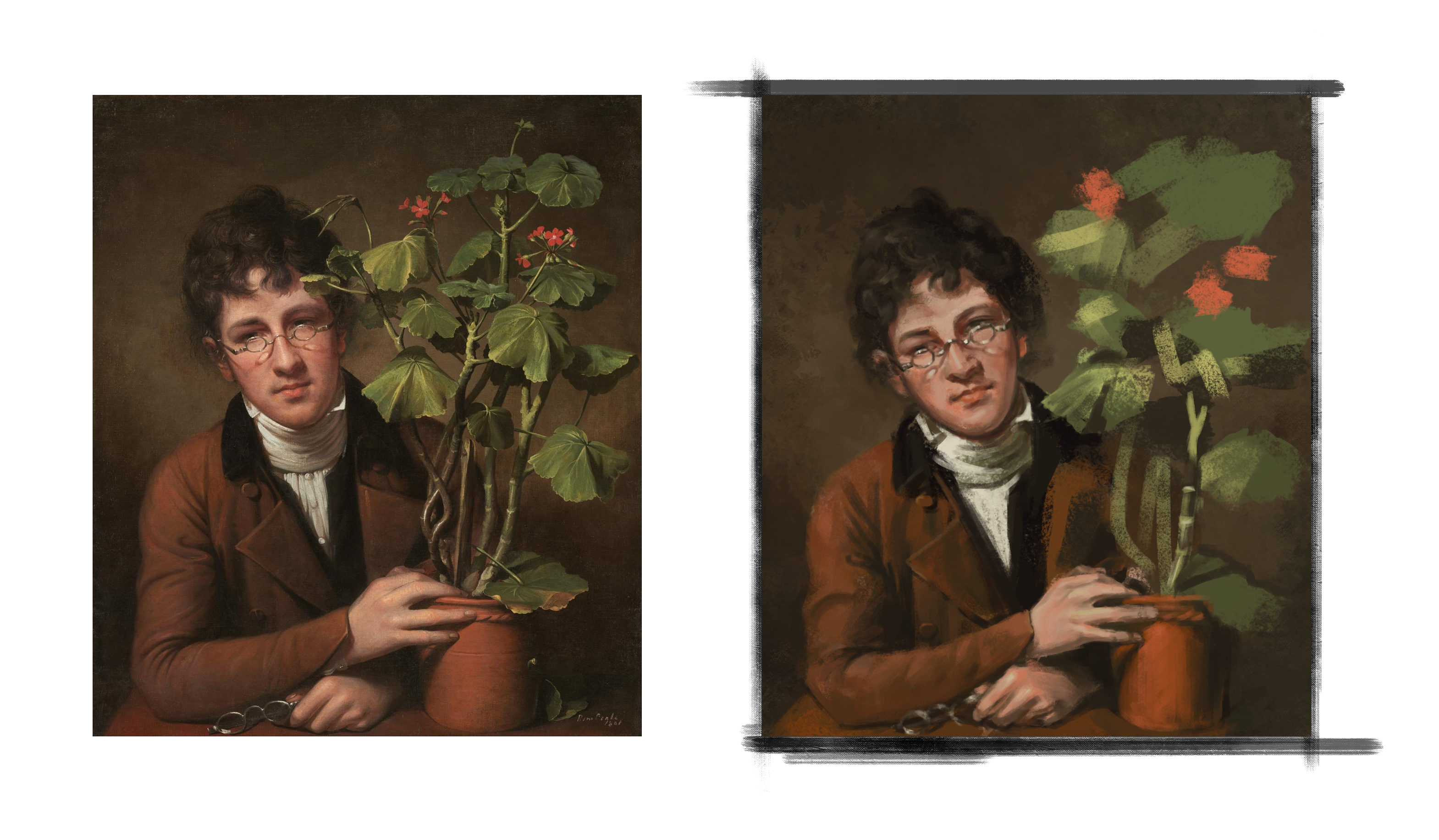 Rembrandt Peale  Rubens Peale with a Geranium