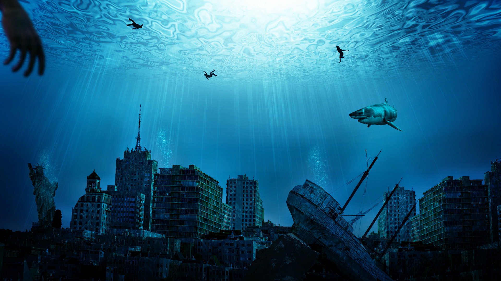 Underwater City Wallpaper HD