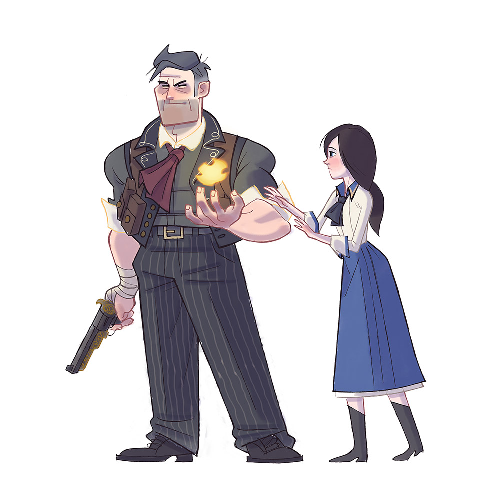 Bioshock: Infinite - the Lutece twins by shoomlah on DeviantArt