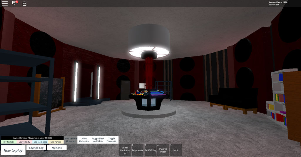Roblox Custom Master Tardis Interior By Tannerthecat1996 On