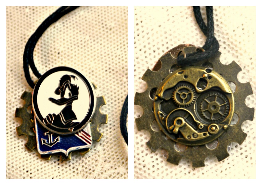 Disney Steampunk Donald Duck Clock Gear Necklace