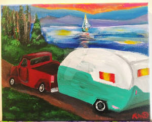 Lake Camper | Acrylic Painting