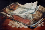 The Book of all Books- OIL PAINTING by AstridBruning