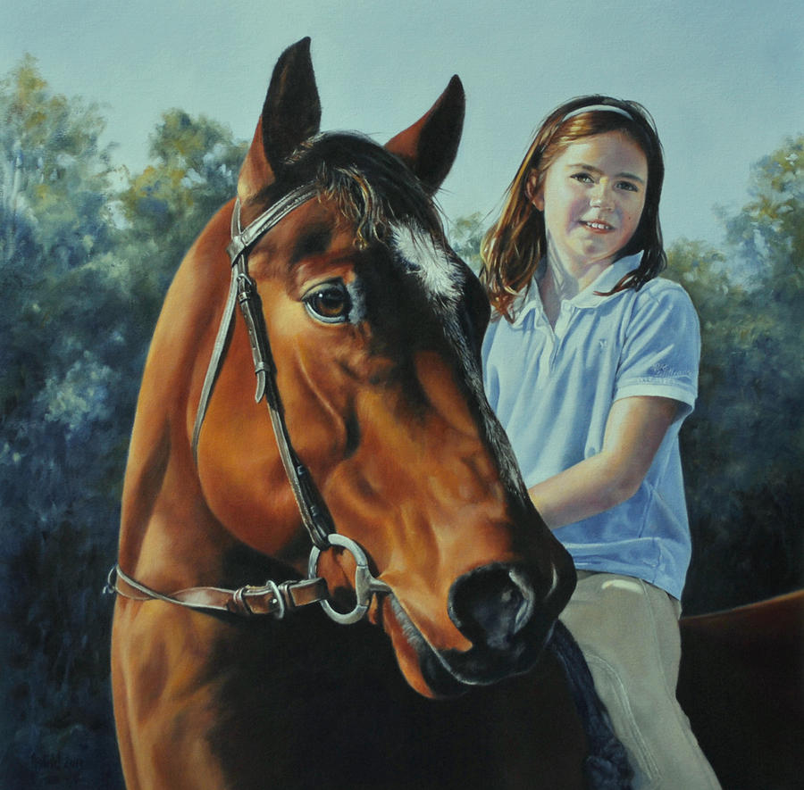 Tabby and Teddy - Oil Painting by AstridBruning