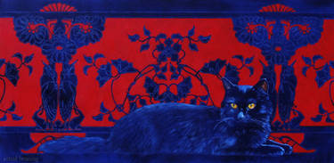 Le Chat Bleu- Oil Painting (Update)