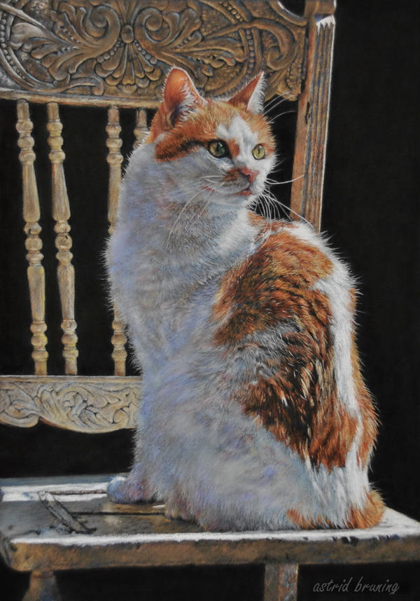 On His Throne - PASTEL PAINTING