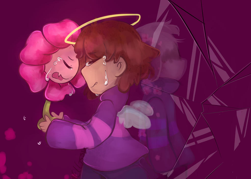 frisk and flowey / asriel undertale au cupidotale