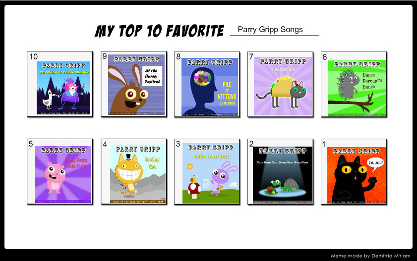 My Top 10 Favorite Parry Gripp Songs By Wandersong On Deviantart My Top 10 Favorite Parry Gripp Songs By Wandersong On Deviantart