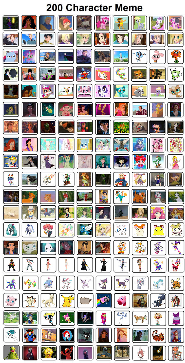 200 Character Meme by WanderSong on DeviantArt
