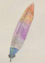Rainbow Tye Dye Feather