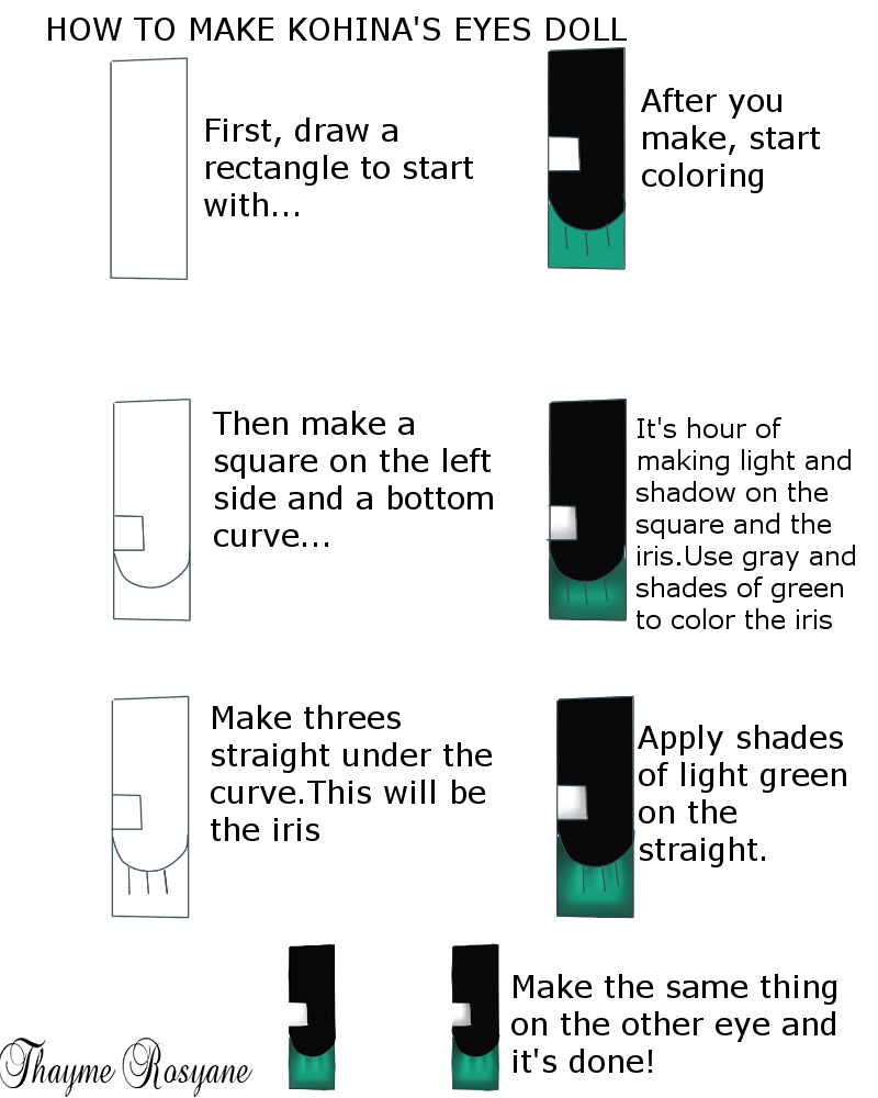 How to draw anime eyes Gugure Kokkuri-san Kohina