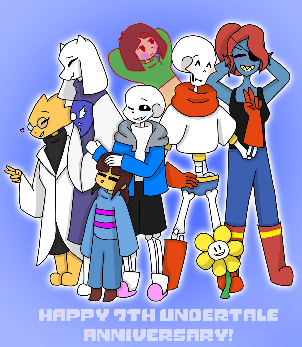 Happy 7th Undertale Anniversary! by NoobyNubIsNoob on DeviantArt
