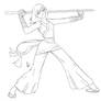Lineart For Baleful Samurai