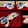 sleeping ice/crystal dragon plush