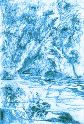 Creek in Blue - sketch