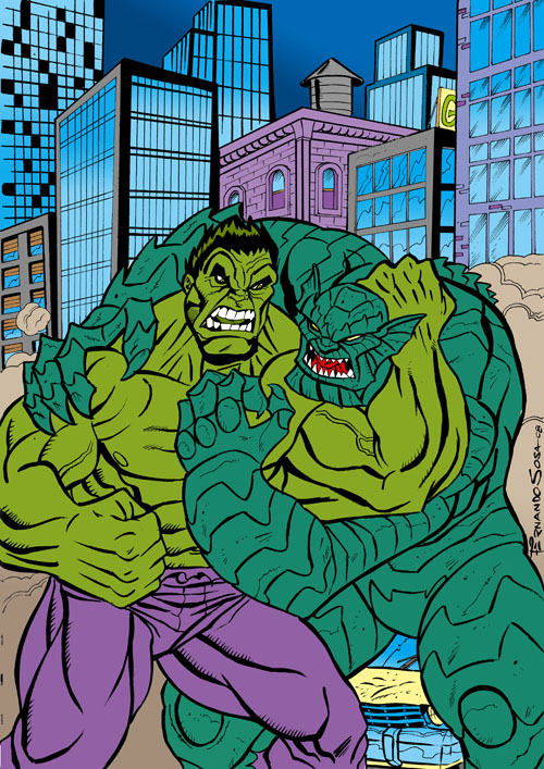 Hulk vs Abomination by sapienstoonz on DeviantArt.