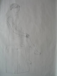 Figure drawing of a young woman 02