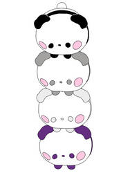 Pride Panda Stacks- Asexual