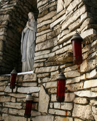 Mary with Red Candles