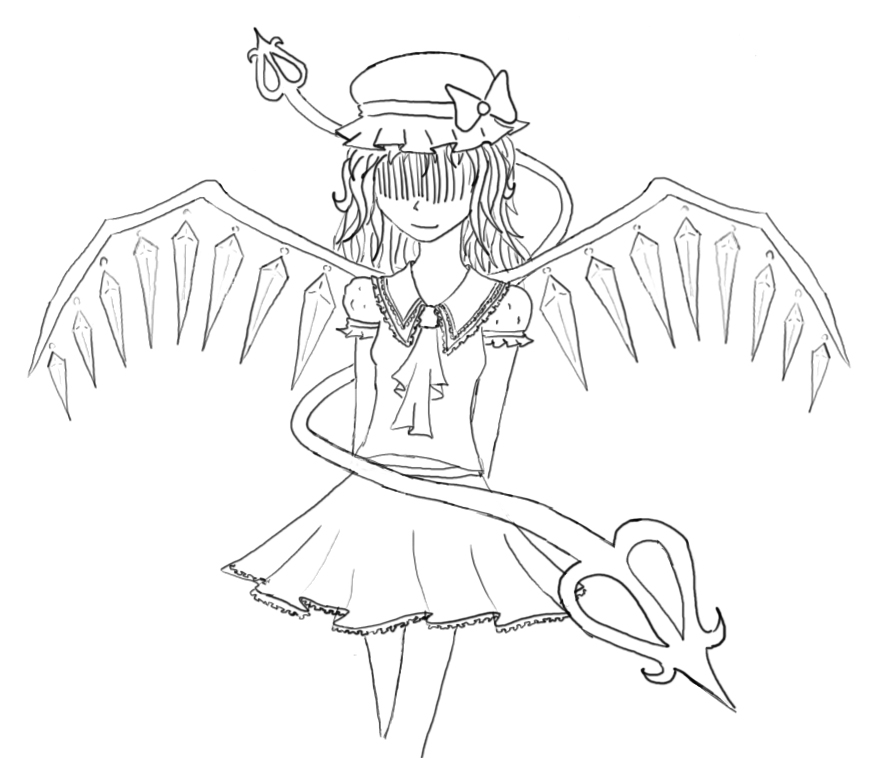 Flandre Scarlet Lineart