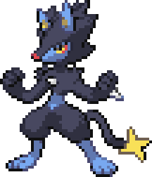 OC] Lucario x Chandelure sprite fusion (requested by u/jeqni) : r/Pokemonart