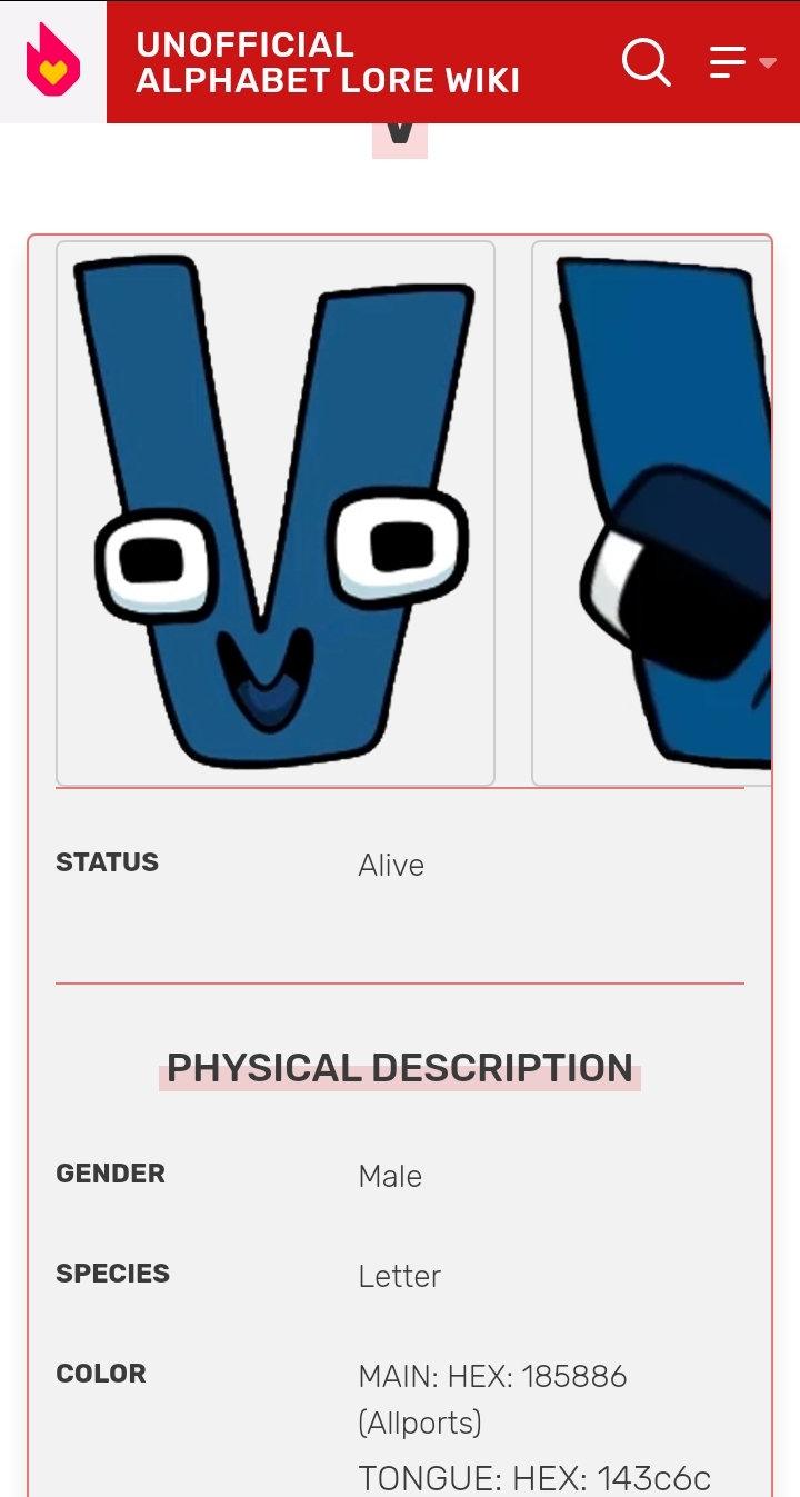 V, Unofficial Alphabet Lore Wiki