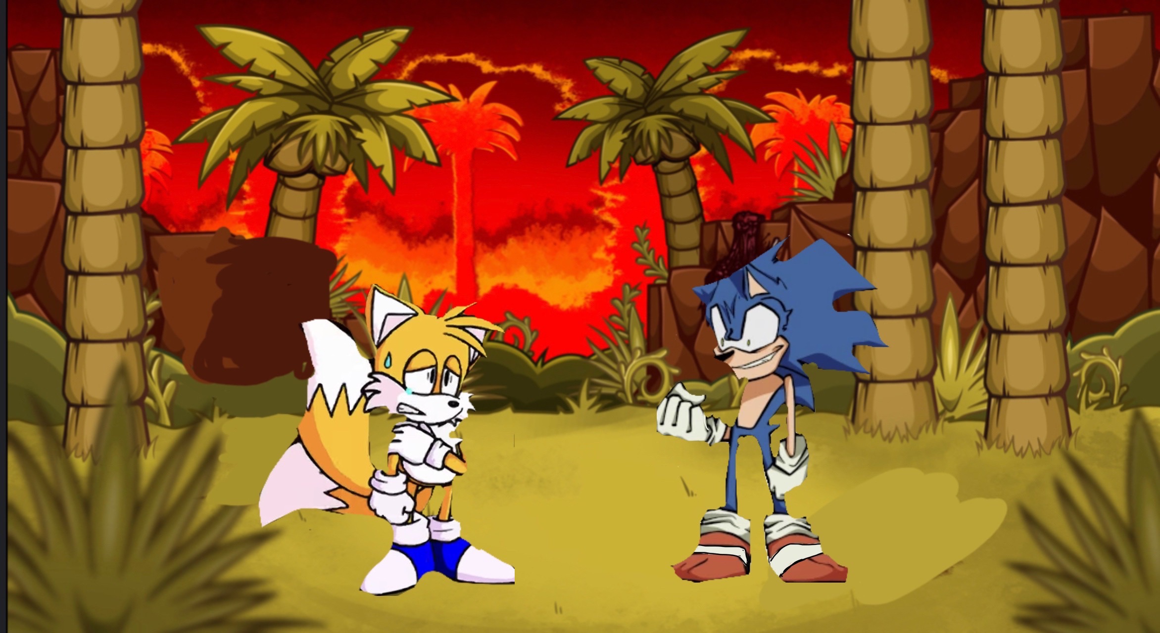 Tails vs Sonic.e by ninjaleno2013 on DeviantArt