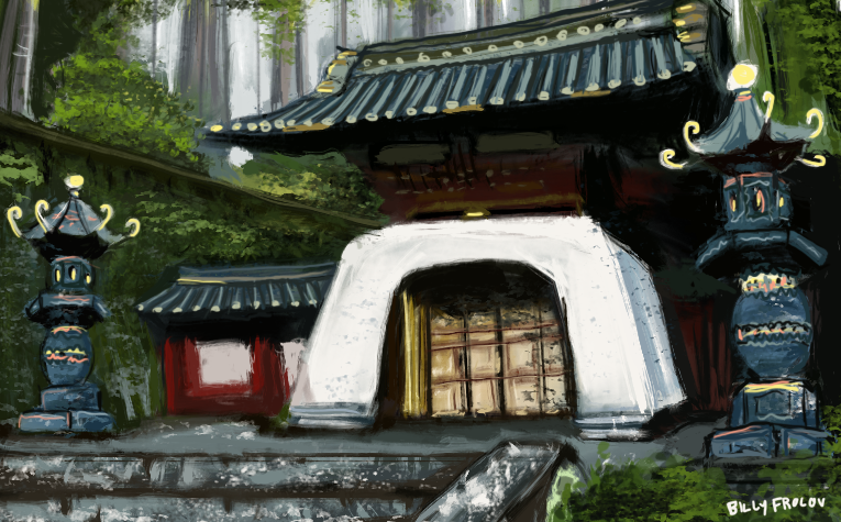 Tiny Temple Speed Painting