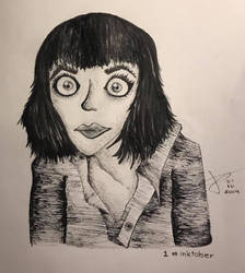 Mia Wallace style experiment (inktober 1/31)