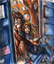 Tenth Doctor and Rose by FuriarossaAndMimma