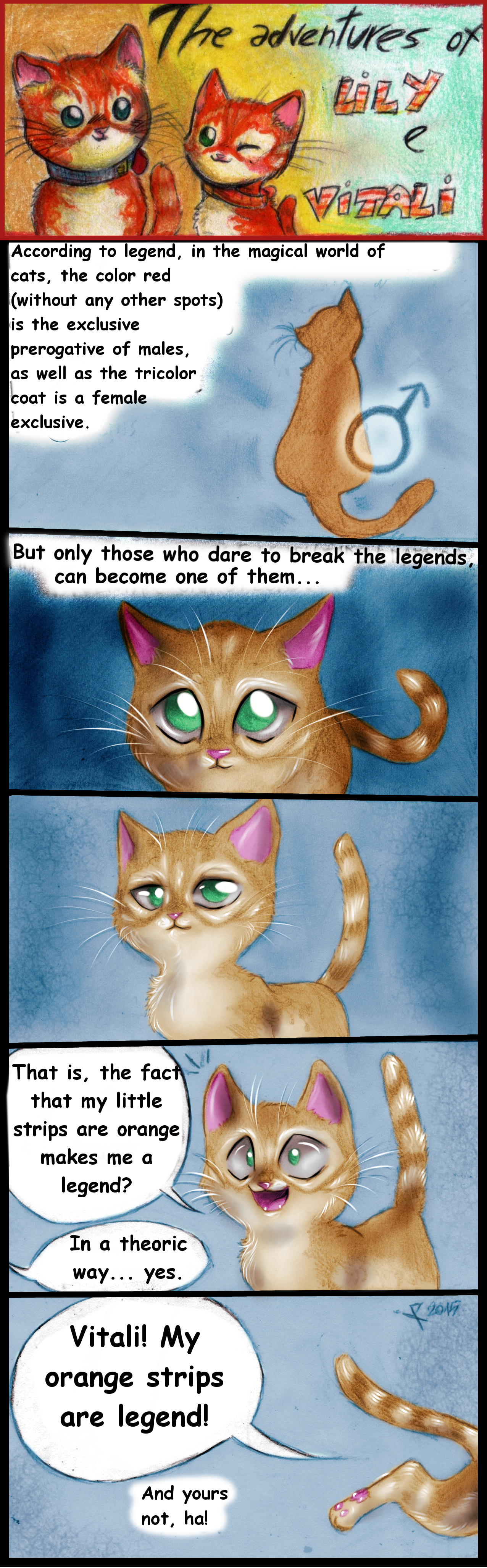 Two red cats -  strip 6 - The Red Legend