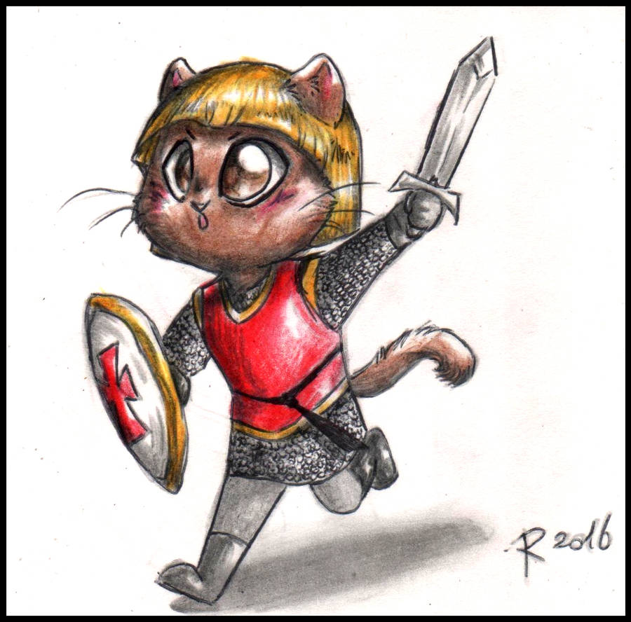 Chibi Crusader cat by FuriarossaAndMimma on DeviantArt