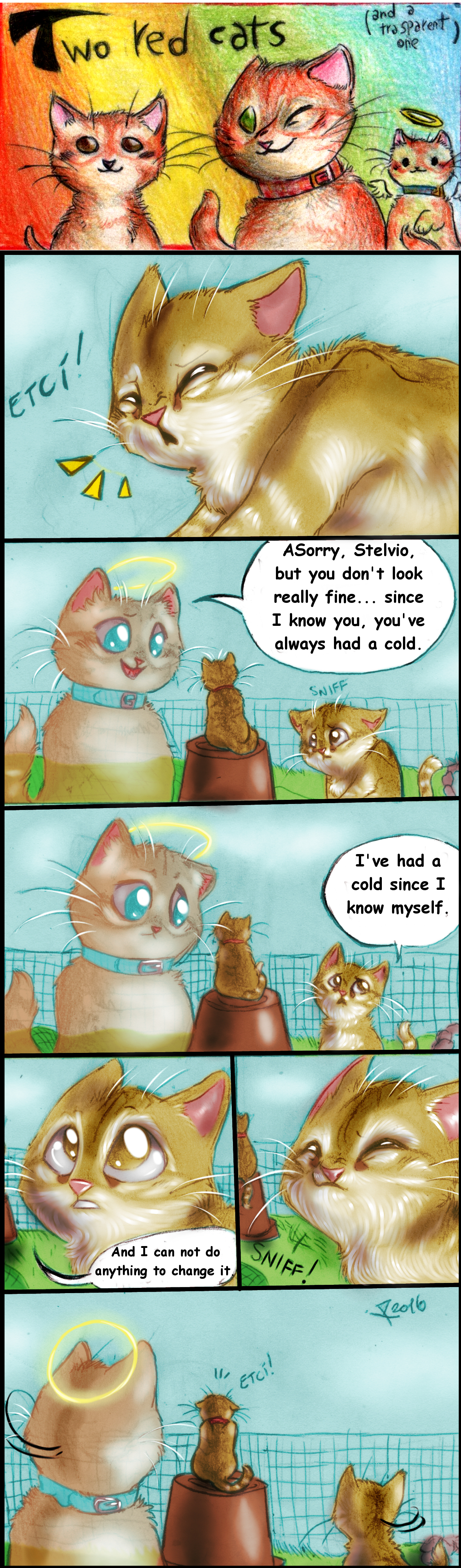 Two red cats - Strip 43 - Eternally having a cold