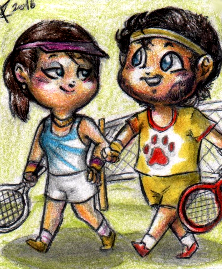 Hannibal chibis - Playing tennis