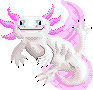 Pixel art axolotl