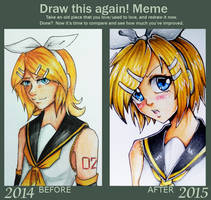 [Draw this again!] Kagamine Rin