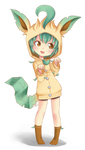 Leafeon Hoodie Loli by angelnablackrobe