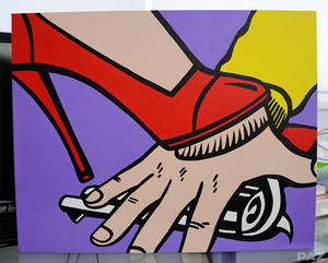 Pop Art Painting - Hands Off by Sandy Warhol