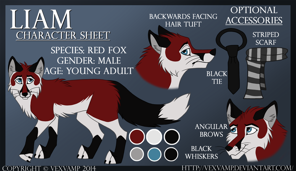 Character Sheet -Liam- by xVexVamp on DeviantArt