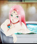 A bath with Sakura