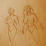 Rough Sketch, Power Girl and Wonder Woman