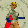 Power Girl Distracted For a Moment