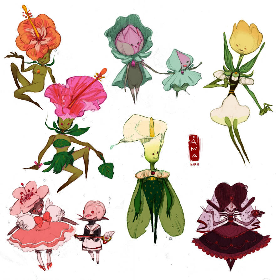 Flower People by ayayah on DeviantArt